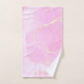 マーリーパステルピンクモノグラムの金ゴールド バスタオルセット (ハンドタオル)