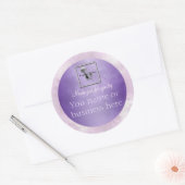 マーリーパープルパーソナライズされたラベル ラウンドシール (封筒)