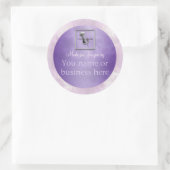 マーリーパープルパーソナライズされたラベル ラウンドシール (バッグ)