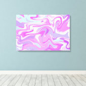 マーリーピンクパープルターコイズ キャンバスプリント (インサイチュ (ウッドフロア))