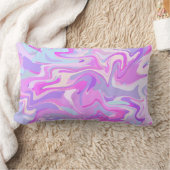 マーリーピンクパープルターコイズ ランバークッション (ブランケット)