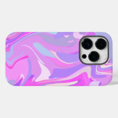 マーリーピンクパープルターコイズ Case-Mate iPhoneケース (裏面 (横))