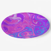 マーリ絵を描ドスワールピンクパープルカラフルアートおもしろい ペーパープレート (アングル)