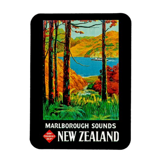 マールボローサウンドニュージーランド マグネット (縦)