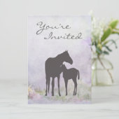 マーレかわいらしとフォーアルシルエットベビーシャワー招待状 招待状 (スタンド正面)