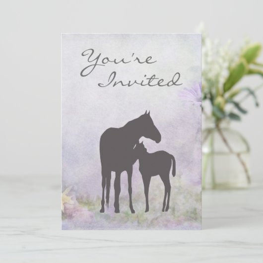 マーレかわいらしとフォーアルシルエットベビーシャワー招待状 招待状 (スタンド正面)