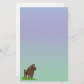 マーレアンドフォールホースパステル文房具紙 便箋 (正面/裏面)