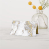 マーレモダンド・グレイと金ゴールドの結婚座席表 プレイスカード (裏面)