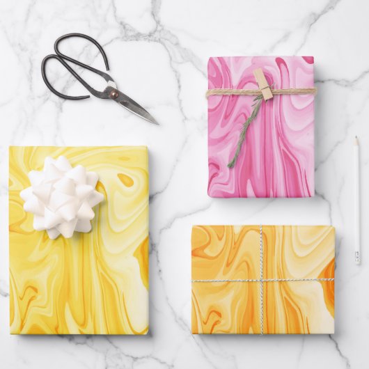 マーレ絵を描スサマーカラーズシックおもしろい ラッピングペーパーシート (正面)