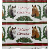 マーレ・イ・クリスマス・馬好き シャワーカーテン (正面)