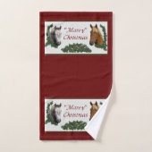 マーレ・イ・クリスマス・馬好き バスタオルセット (ハンドタオル)