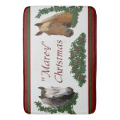 マーレ・イ・クリスマス・馬好き バスマット (正面縦)