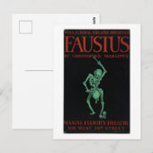 マーロウ博士フォスタスのヴィンテージのポスター ポストカード (正面/裏面)