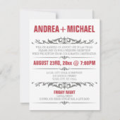 マーロット＆グレー 結婚式の披露宴のみの招待状 招待状 (正面)