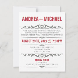 マーロット＆グレー 結婚式の披露宴のみの招待状 招待状