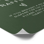 マーロボホフォレストグリーンおむつラッフルゲームサイン ポスター (角)