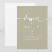 マーロ ボヘミアンベイビー サグリーン おむつくじ ゲーム サイン 招待状 (正面/裏面)