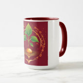 マーンエレガントマグの植物デザイン マグカップ (正面右)