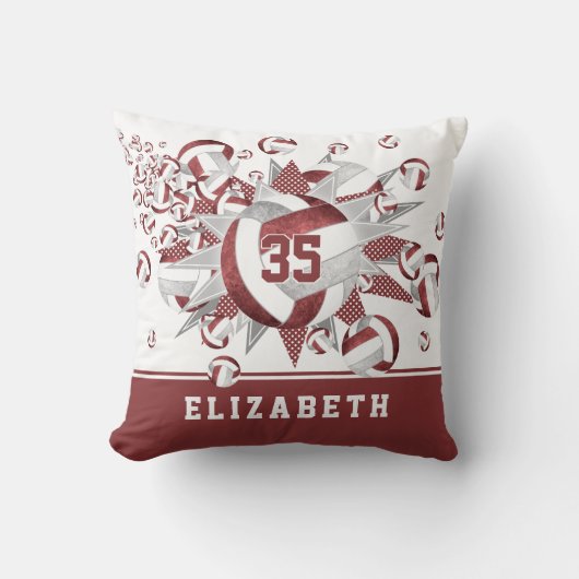 マーンガーリーグレーバレーボールのスターアスリート名 クッション (正面)