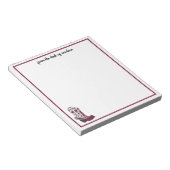 マーンパーソナライズされたハートブパターン(の模様が)あるート ノートパッド (アングル)