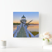 マーン州ダブリングポイントライトハウス スクエア壁時計 (ホーム)