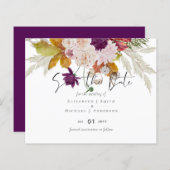 マーン素朴ジンジャー赤面結婚式の日付を保存 (正面/裏面)