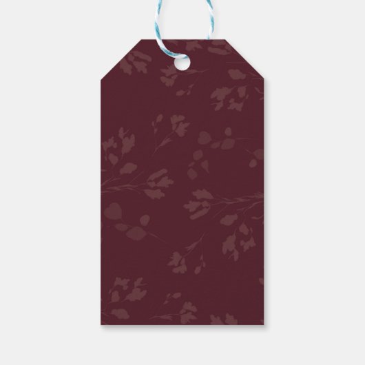 マーン素朴バーンオレンジフローラブライダルシャワー ギフトタグ (裏面)