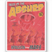 マーヴィンザマルティアン™レトロ侵入火星漫画 シール (正面)