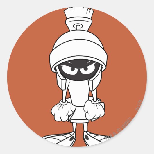 マーヴィンザマルティアン™不機嫌アット ラウンドシール (正面)