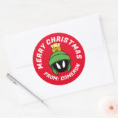 マーヴィンザマルティアン™不機嫌 |メリークリスマス ラウンドシール (封筒)