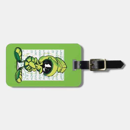 マーヴィンザマルティアン™引用文スケッチ ラゲッジタグ (正面横)