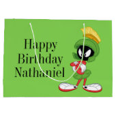 マーヴィン交差するMARTIAN™ |の腕 ラージペーパーバッグ (裏面)