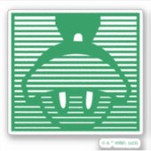 マーヴィン・ザ・火星™アイコストライプのン シール (正面)