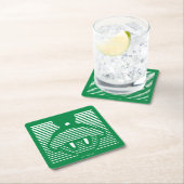 マーヴィン・ザ・火星™アイコストライプのン スクエアペーパーコースター (インサイチュ)