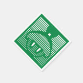 マーヴィン・ザ・火星™アイコストライプのン スタンダードカクテルナプキン (角)