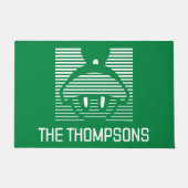 マーヴィン・ザ・火星™アイコストライプのン ドアマット (正面)