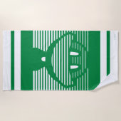 マーヴィン・ザ・火星™アイコストライプのン ビーチタオル (正面)