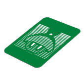 マーヴィン・ザ・火星™アイコストライプのン マグネット (左側)