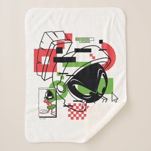 マーヴィン・ザ・火星™グリッチ シェルパブランケット (正面)