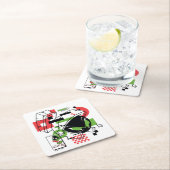 マーヴィン・ザ・火星™グリッチ スクエアペーパーコースター (インサイチュ)