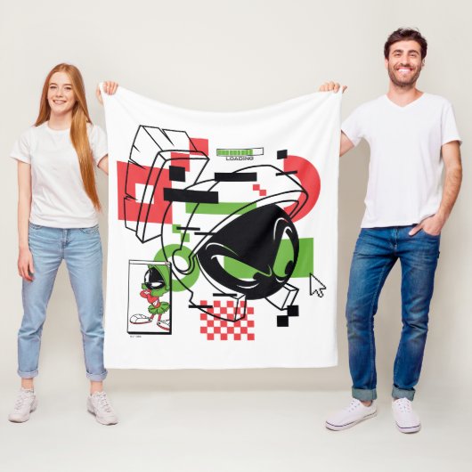 マーヴィン・ザ・火星™グリッチ フリースブランケット (インサイチュ)