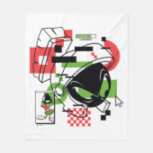 マーヴィン・ザ・火星™グリッチ フリースブランケット (正面)