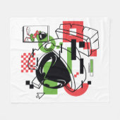 マーヴィン・ザ・火星™グリッチ フリースブランケット (正面(横))