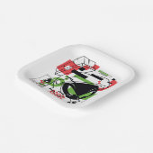 マーヴィン・ザ・火星™グリッチ ペーパープレート (傾斜あり)