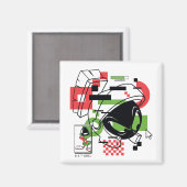 マーヴィン・ザ・火星™グリッチ マグネット (正面/裏面)