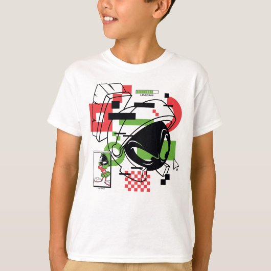 マーヴィン・ザ・火星™グリッチ Tシャツ (正面)