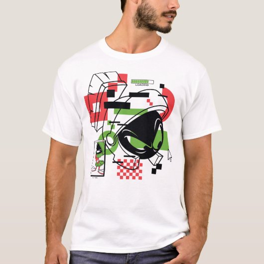 マーヴィン・ザ・火星™グリッチ Tシャツ (正面)