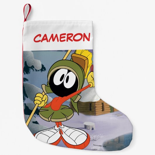 マーヴィン・マルティアン™ウィンターキャビン スモールクリスマスストッキング (正面)