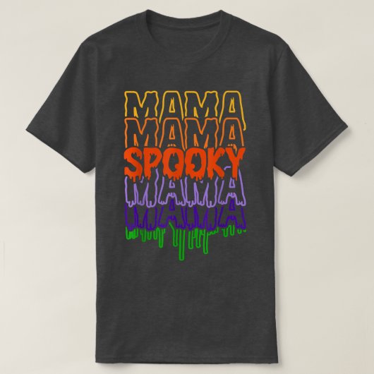 マ不気味マ不気味マハッピーハローウィンデイ不気味 Tシャツ (デザイン正面)