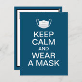 マ保スクを冷静に衣服する ポストカード (正面/裏面)